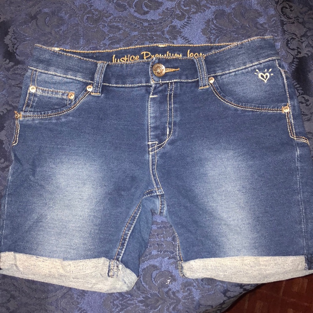 Justice Premium Jeans shorts for girls.